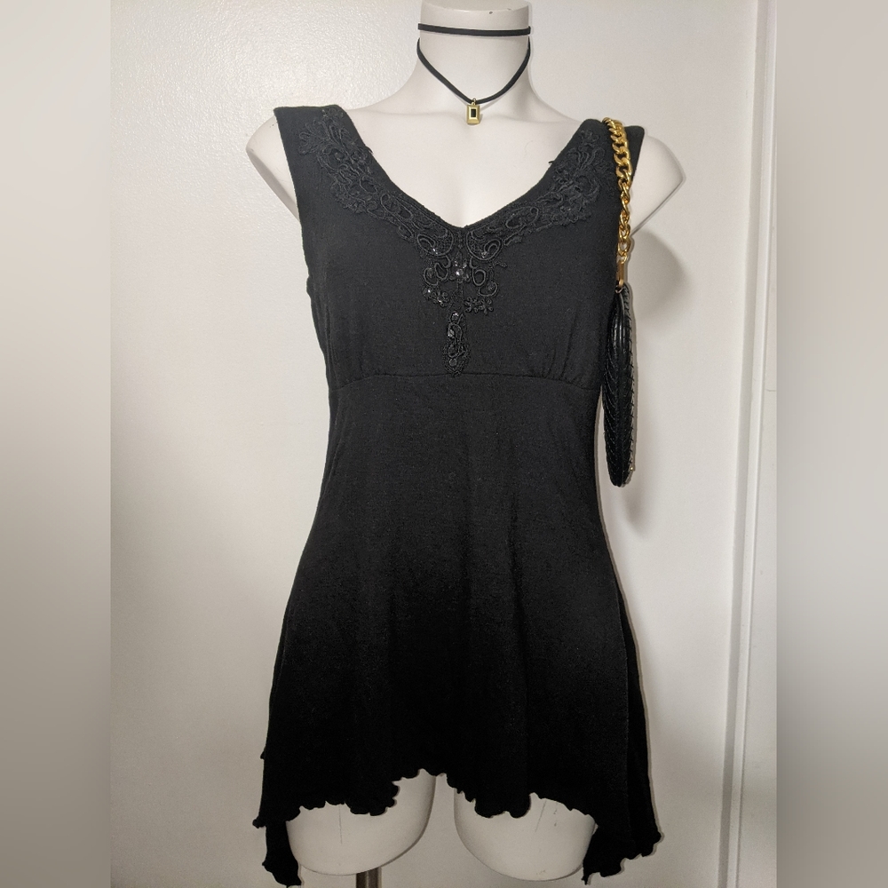 Long beautiful dark fairy blouse